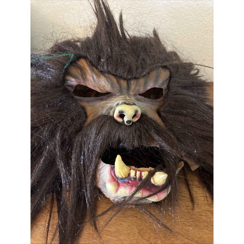2009 Paper Magic Group Werewolf Rubber Mask With Separate Jaw Piece /Halloween
